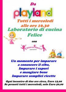 Lab.Cucina tutti i mercoledi
